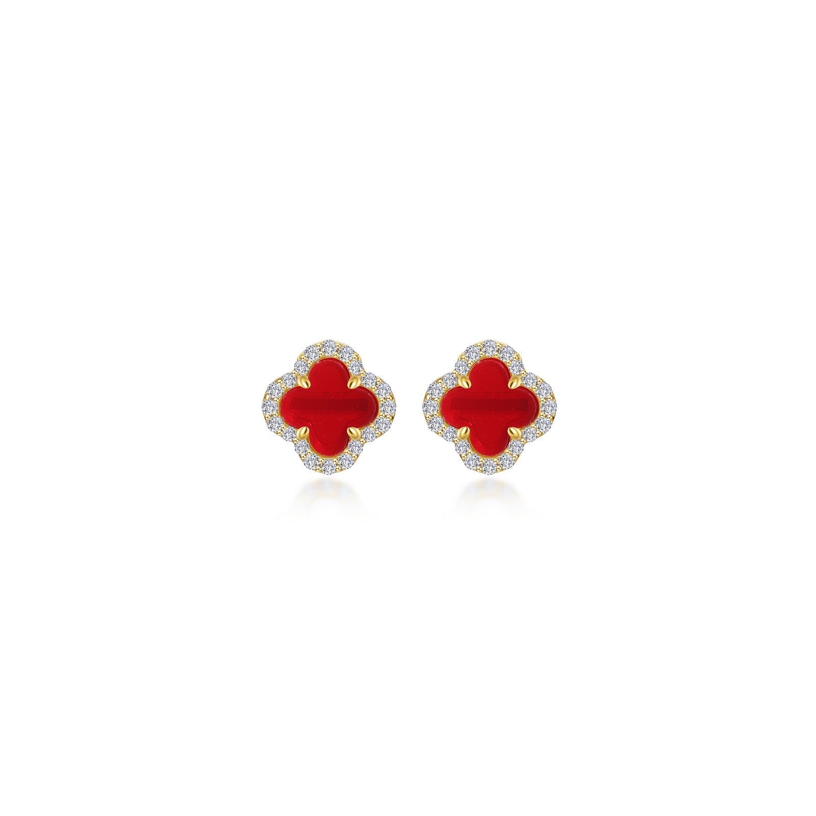 0.4 CTW Halo Stud Earrings