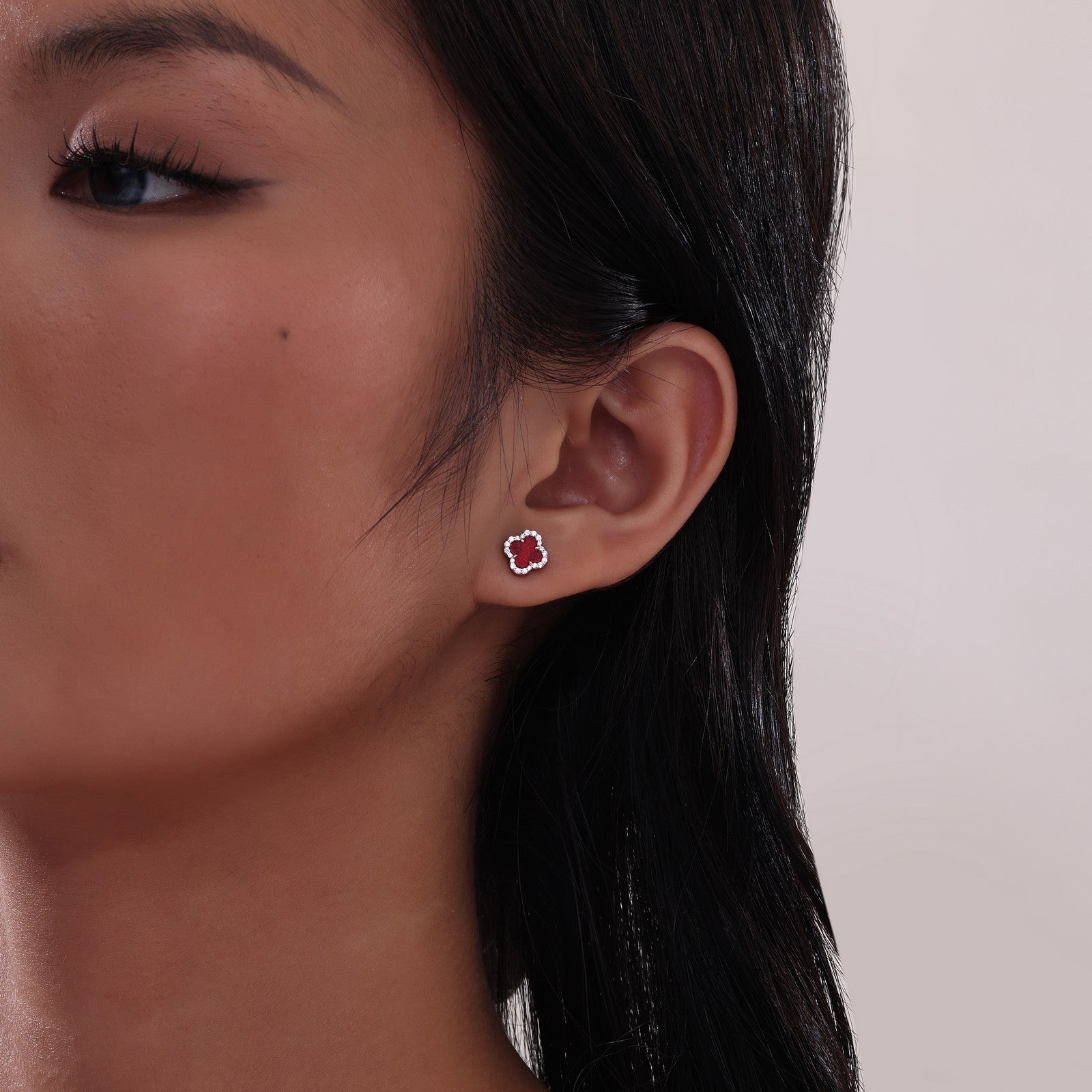 0.4 CTW Halo Stud Earrings