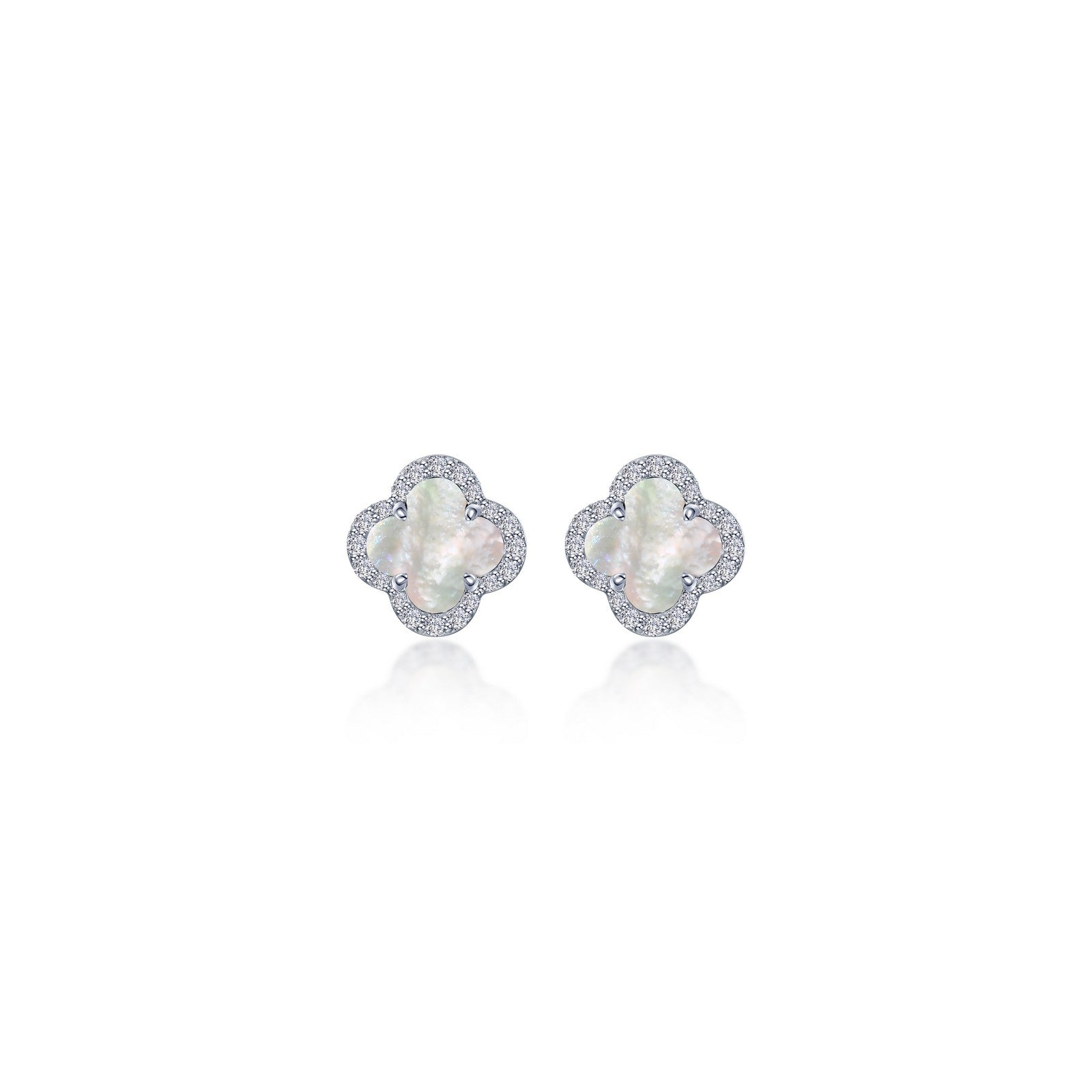 0.4 CTW Halo Stud Earrings