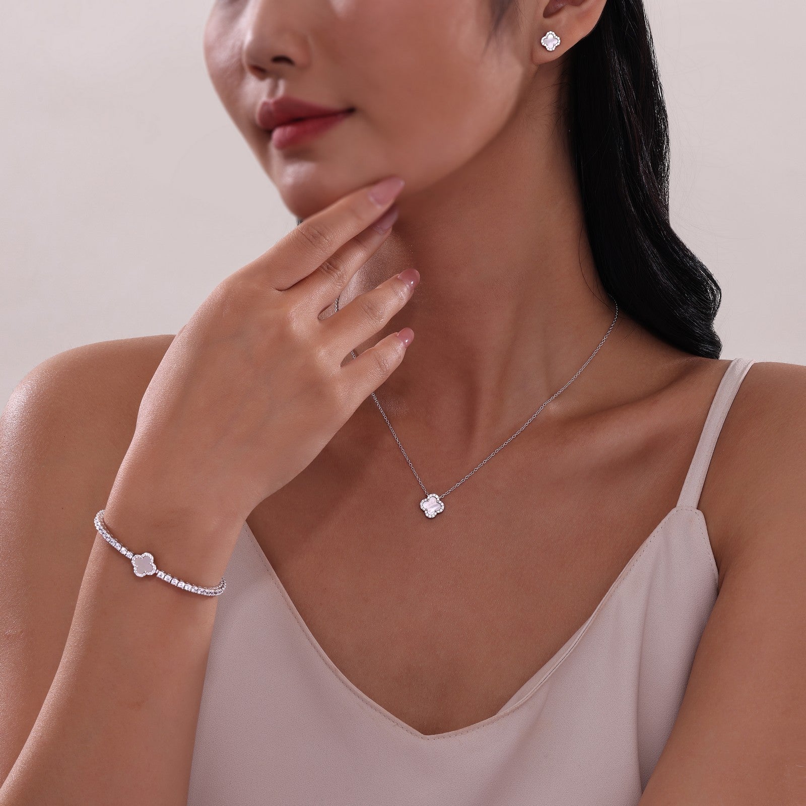 0.4 CTW Halo Stud Earrings