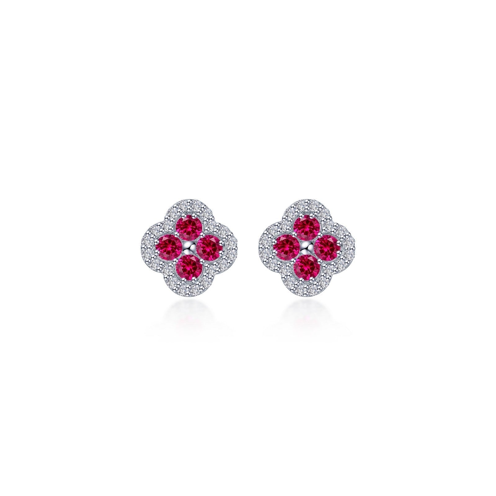 0.8 CTW Halo Stud Earrings