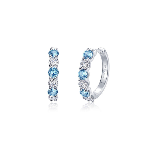Josie Blue Topaz Hoop Earrings