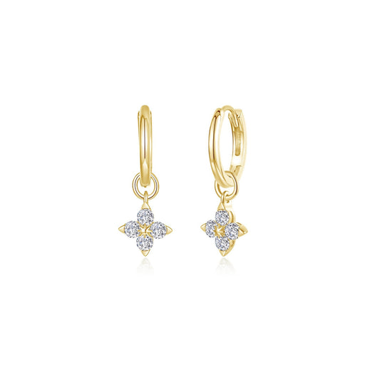 Trillium Huggie Earrings