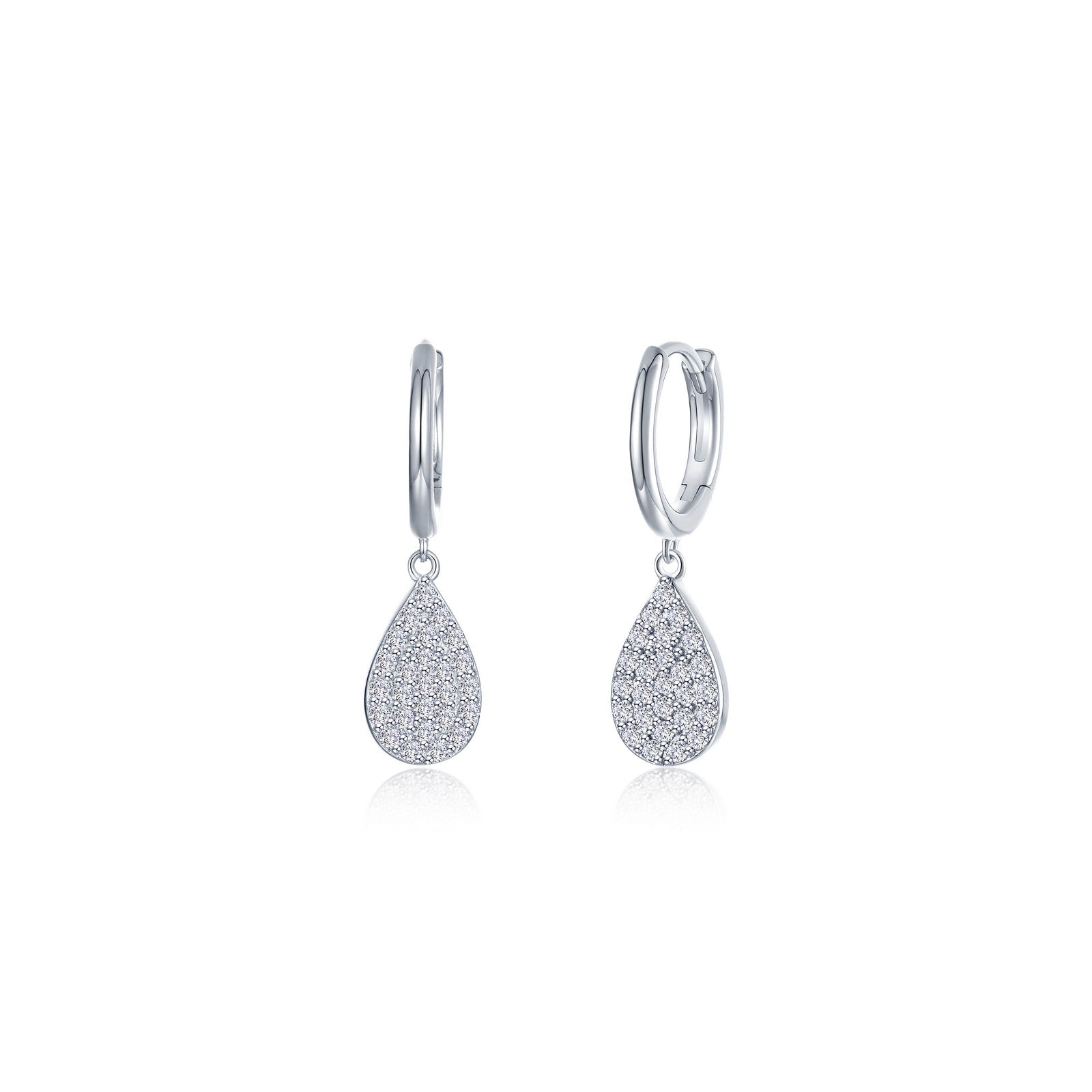 Pave Teardrop Dangle Earrings