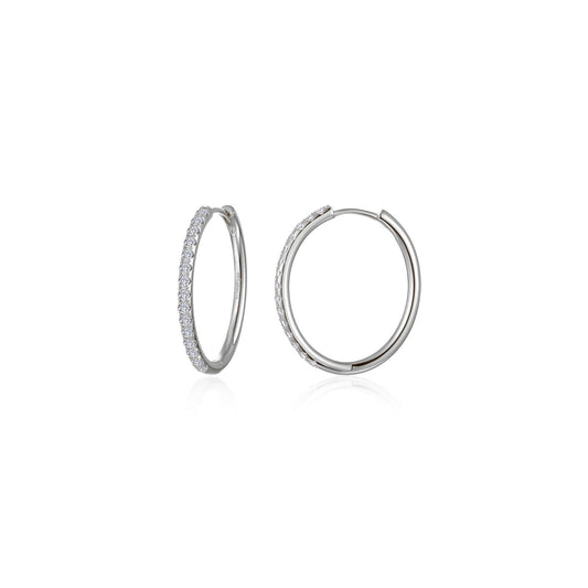 Medium Alina Oval Hoop Earrings