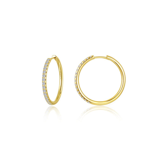 Large Alina Round Hoop Earrings
