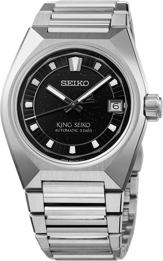 King Seiko VANAC Automatic Black Dial 41mm Men's Watch HKF005