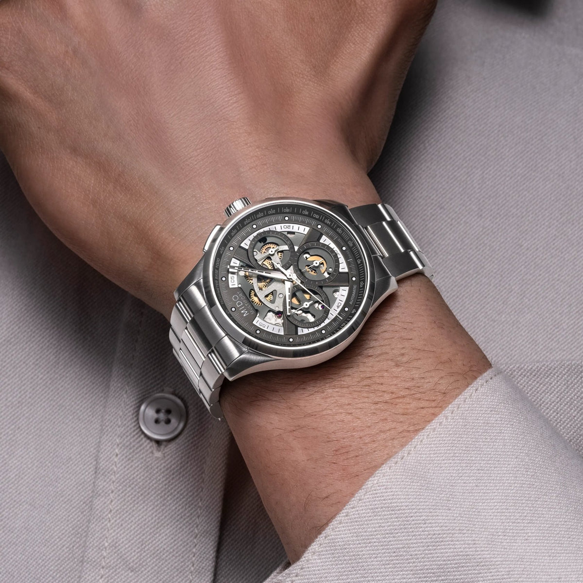 Mido Multifort Skeleton Chronograph M0386621106000
