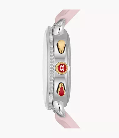 Michele Sporty Sport Sail Two-Tone Peony Silicone Watch MWW01P000023