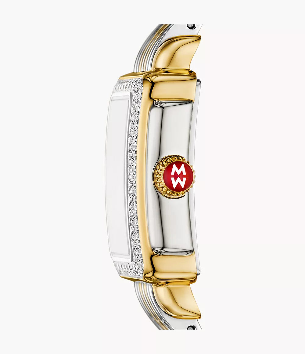 Michele Deco Madison Mini Diamond Two-Tone 18K Gold-Plated Watch MWW06D000172