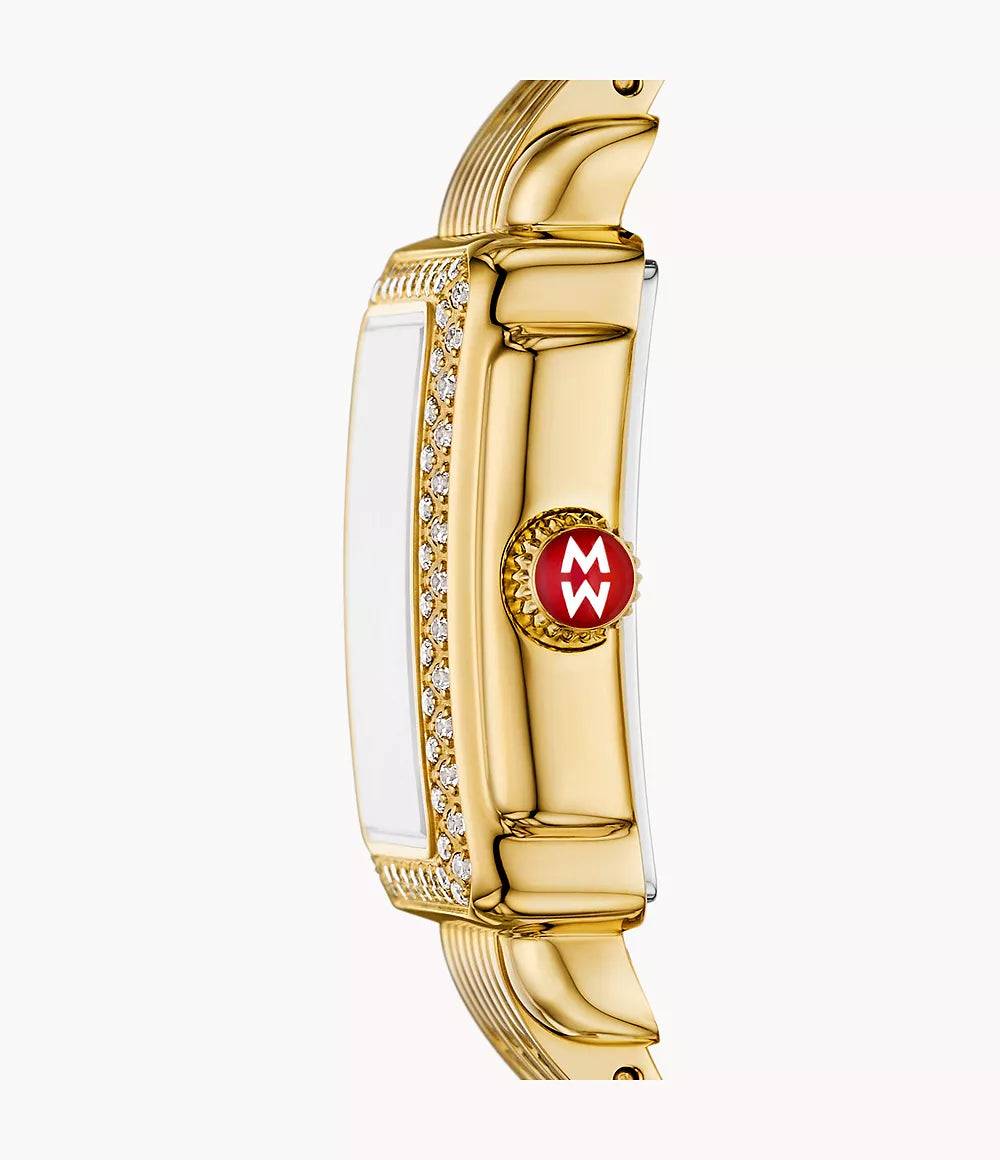 Michele Deco Madison Mini Diamond 18K Gold-Plated Watch MWW06D000173