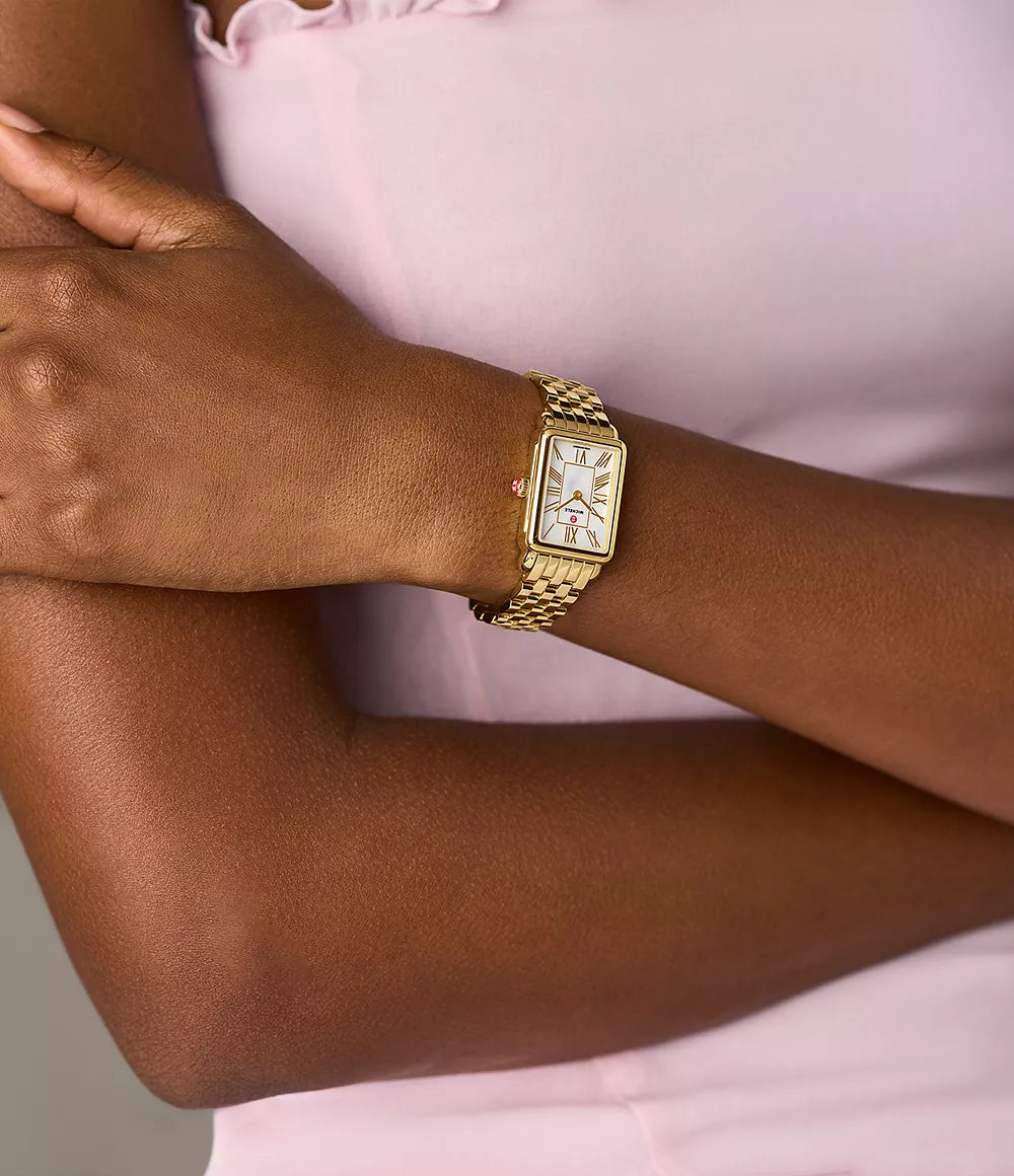 Michele Deco Park 18K Gold-Plated Watch MWW06E000146