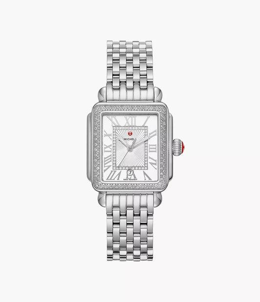 Michele Deco Madison Mid Stainless Diamond Watch MWW06G000001