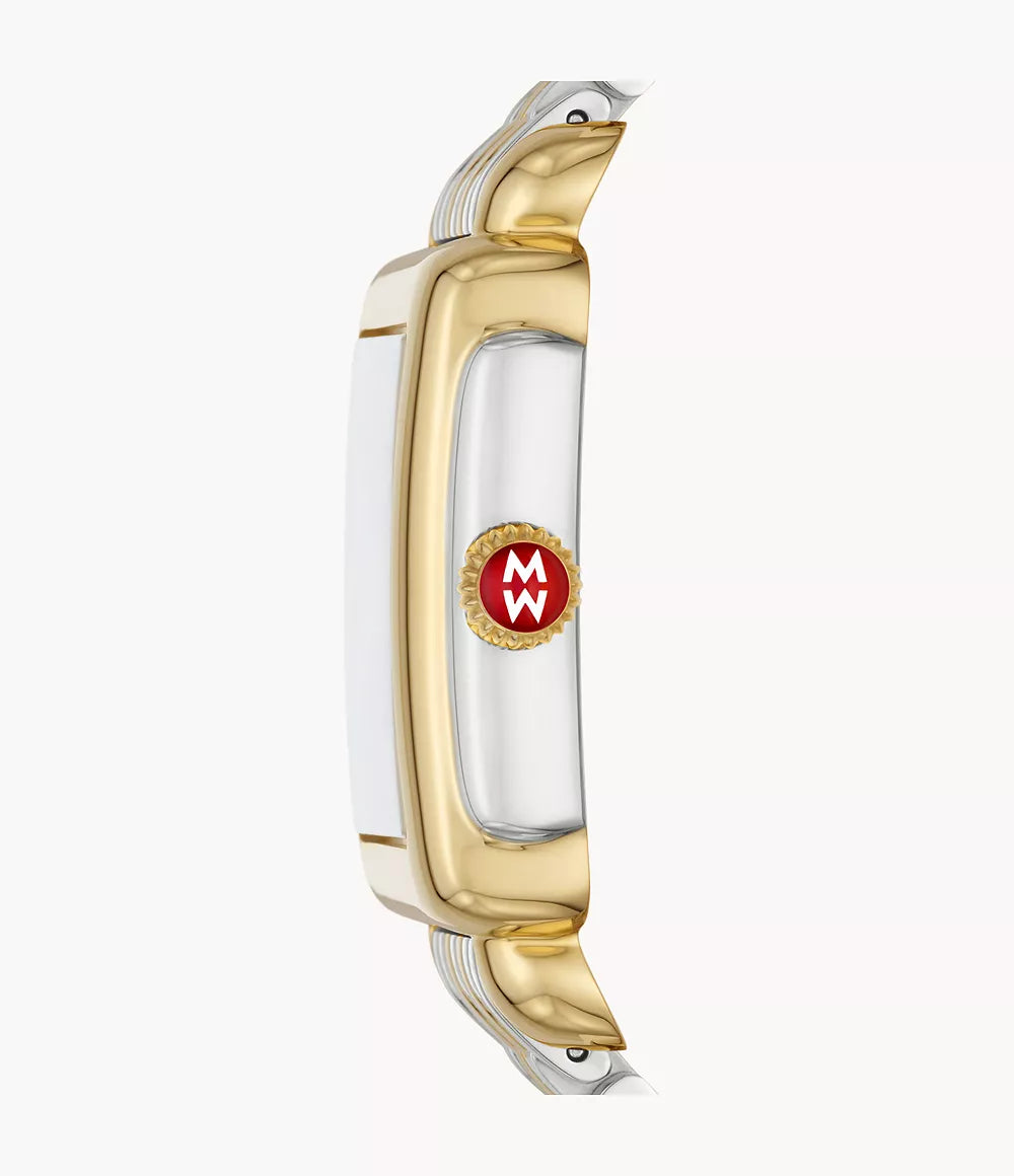 Michele Deco Madison Mid Two-Tone 18K Gold-Plated Diamond Dial Watch MWW06G000013