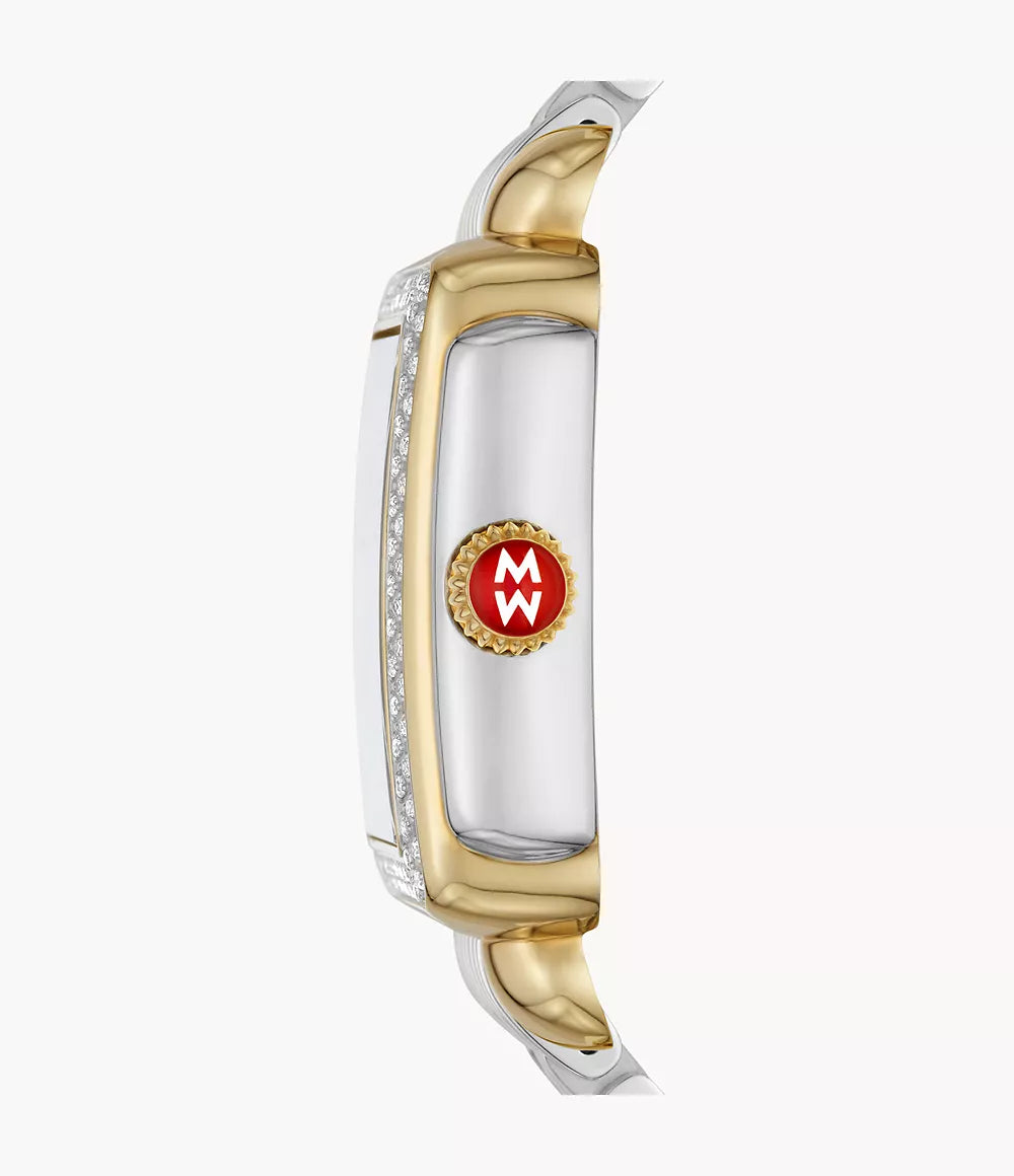 Michele Deco Madison Diamond Two-Tone 18K Gold-Plated Diamond Dial Watch MWW06T000144