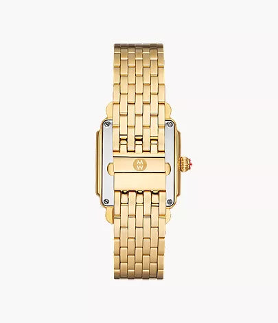Deco Mid 18K Gold-Plated Diamond Dial Watch MWW06V000004