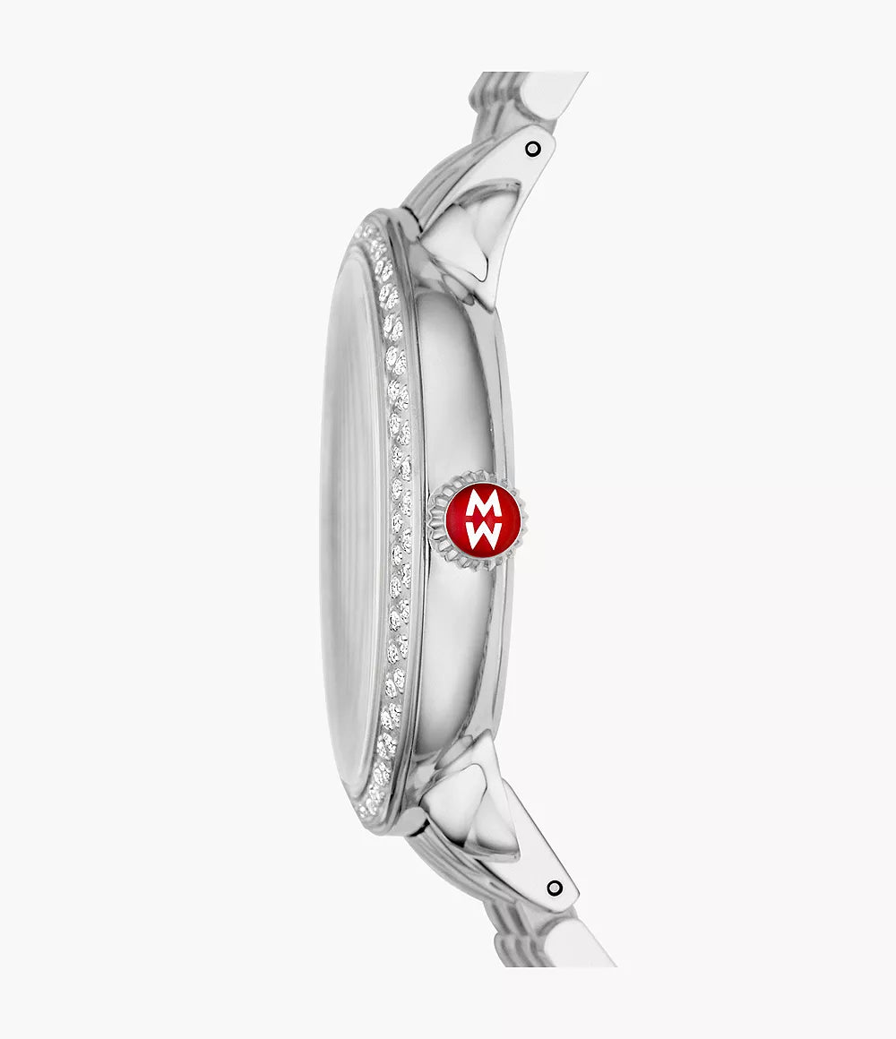 Michele Serein Mid Stainless Steel Diamond Watch MWW21B000143