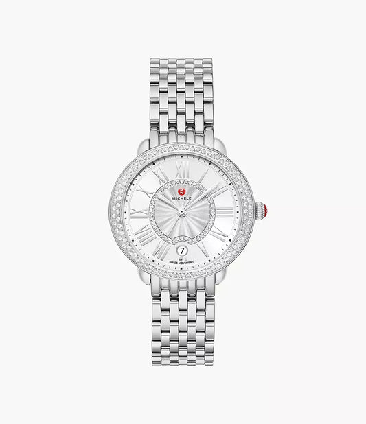 Michele Serein Mid Stainless Steel Diamond Watch MWW21B000143