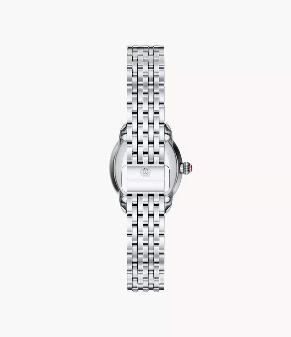 Michele Serein Oval Diamond Stainless Steel Watch MWW21H000001