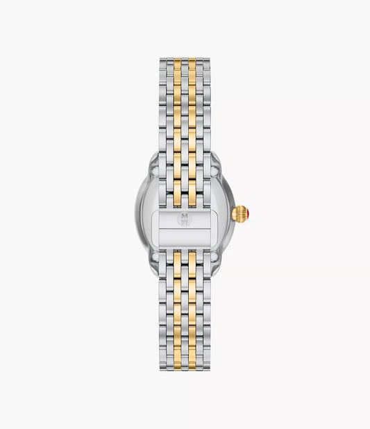 Michele Serein Oval Diamond Two-Tone 18K Gold-Plated Watch MWW21H000002