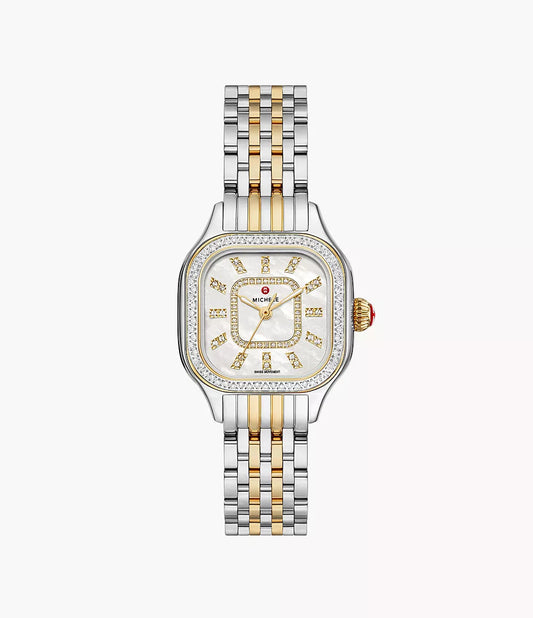 Michele Meggie Two-Tone 18K Gold-Plated Diamond Watch MWW33B000002