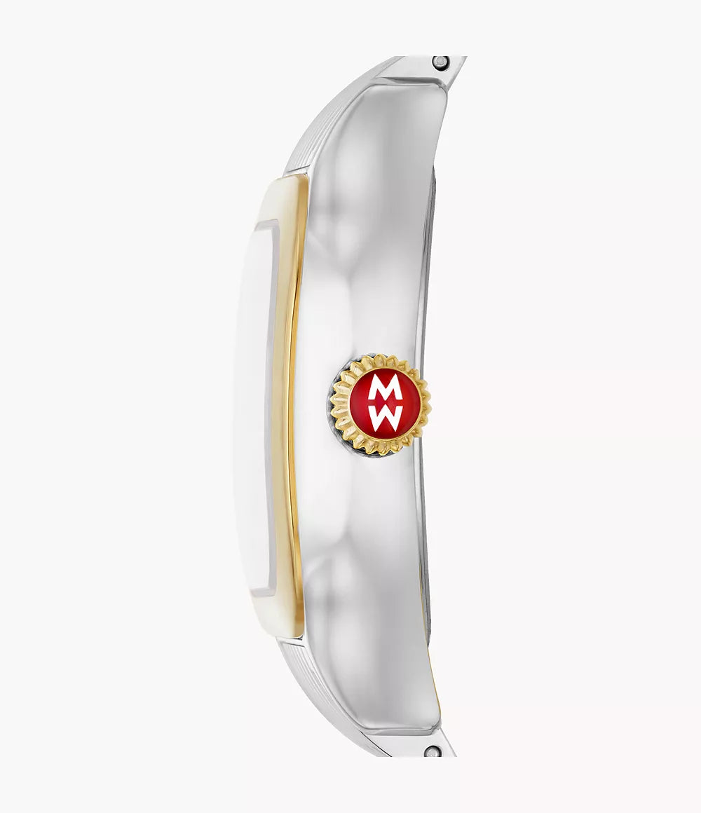 Michele Meggie Two-Tone 18K Gold-Plated Diamond Dial Watch MWW33B000009