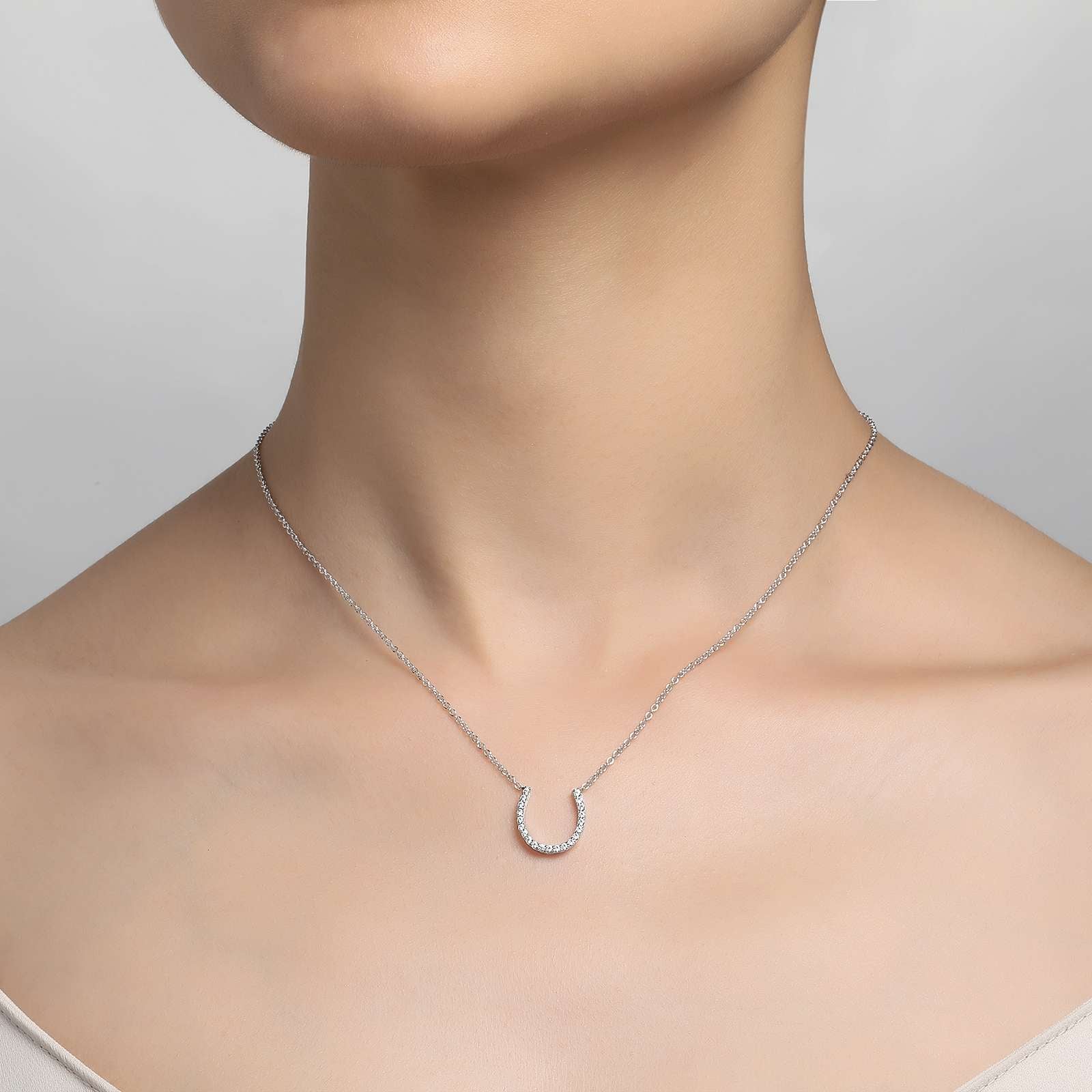 0.21 CTW Horseshoe Necklace
