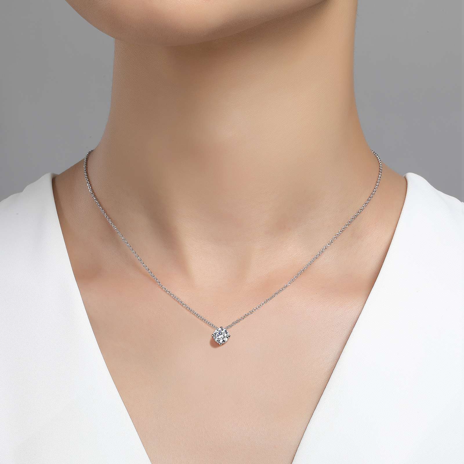 0.85 CTW Solitaire Necklace