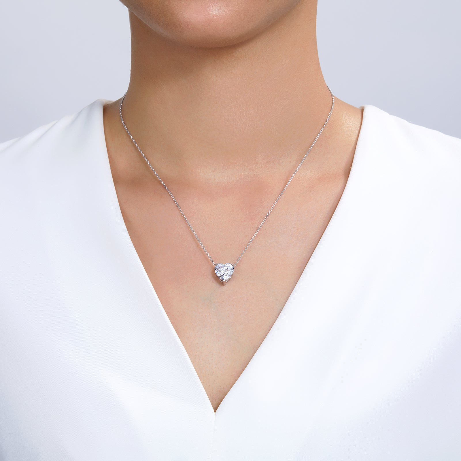 Heart Solitaire Necklace