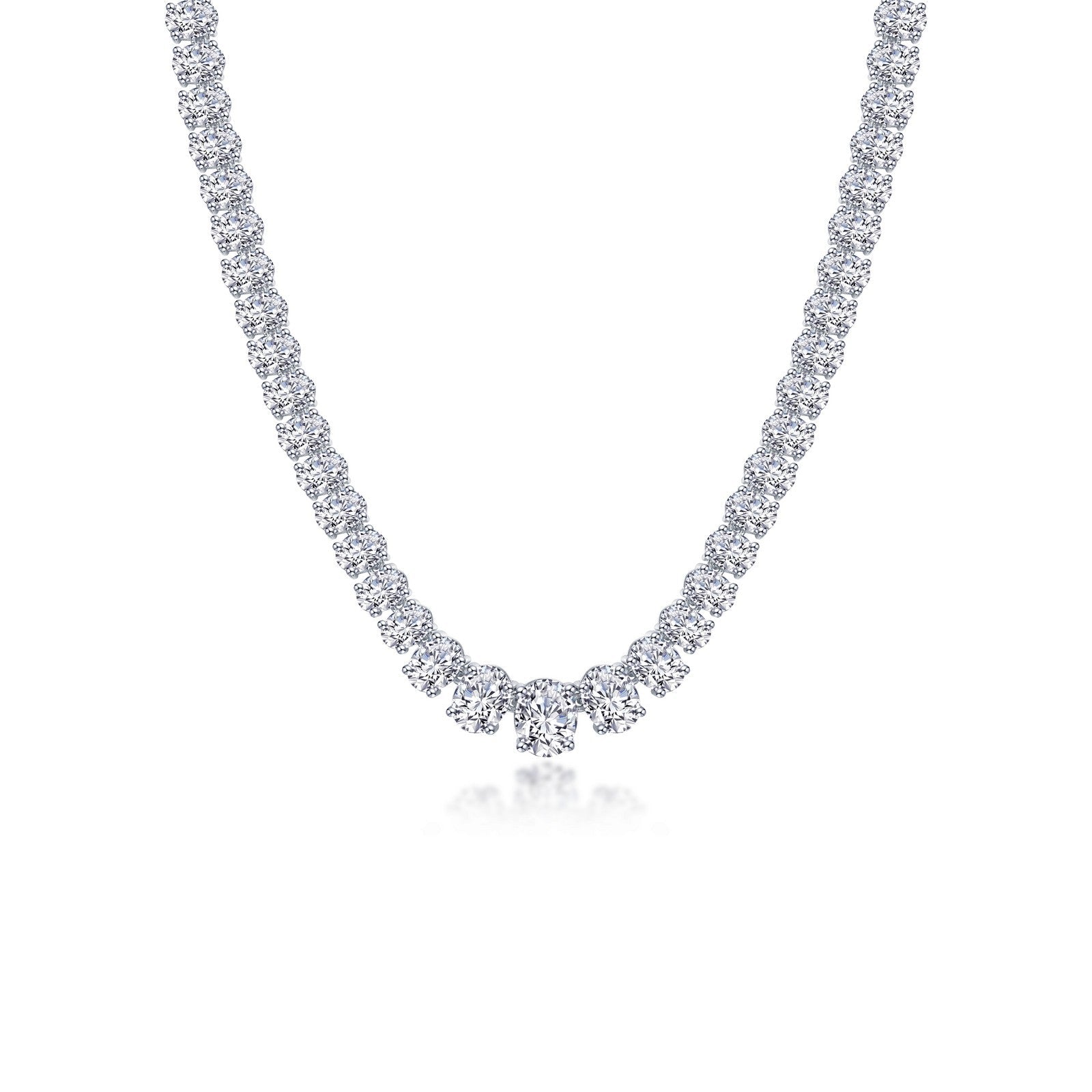 59 CTW Graduated Tennis Necklace