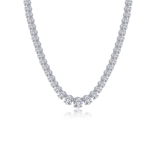 59 CTW Graduated Tennis Necklace