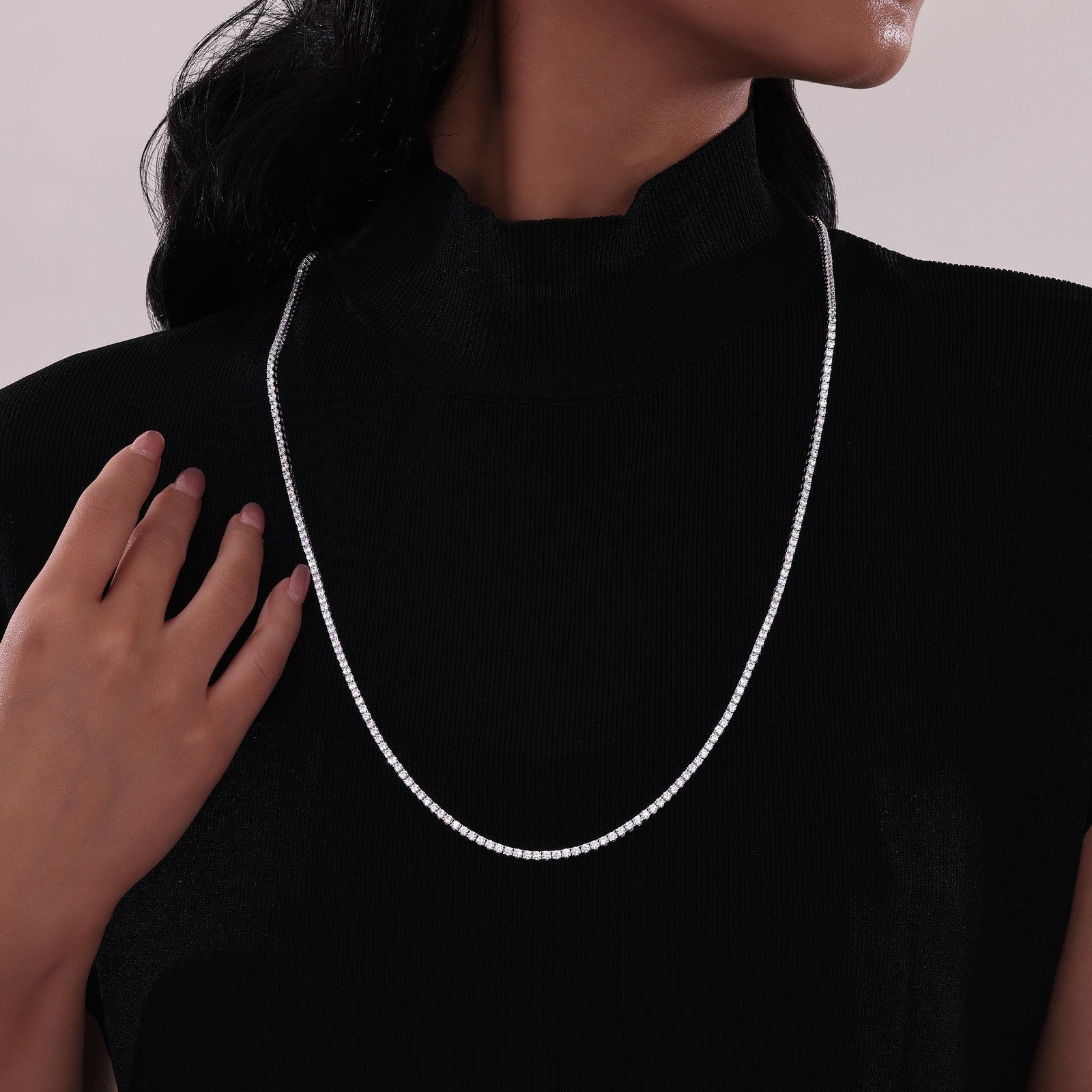 13.7 CTW 30-Inch Tennis Necklace