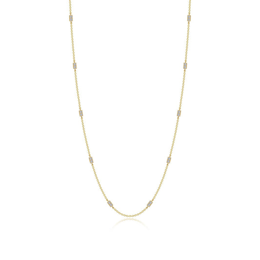 0.6 CTW Adjustable Station Necklace