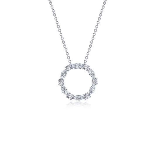 1.45 CTW Open Circle Necklace