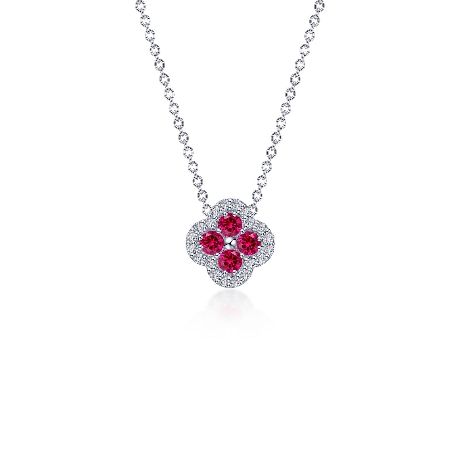 0.65 CTW Halo Necklace