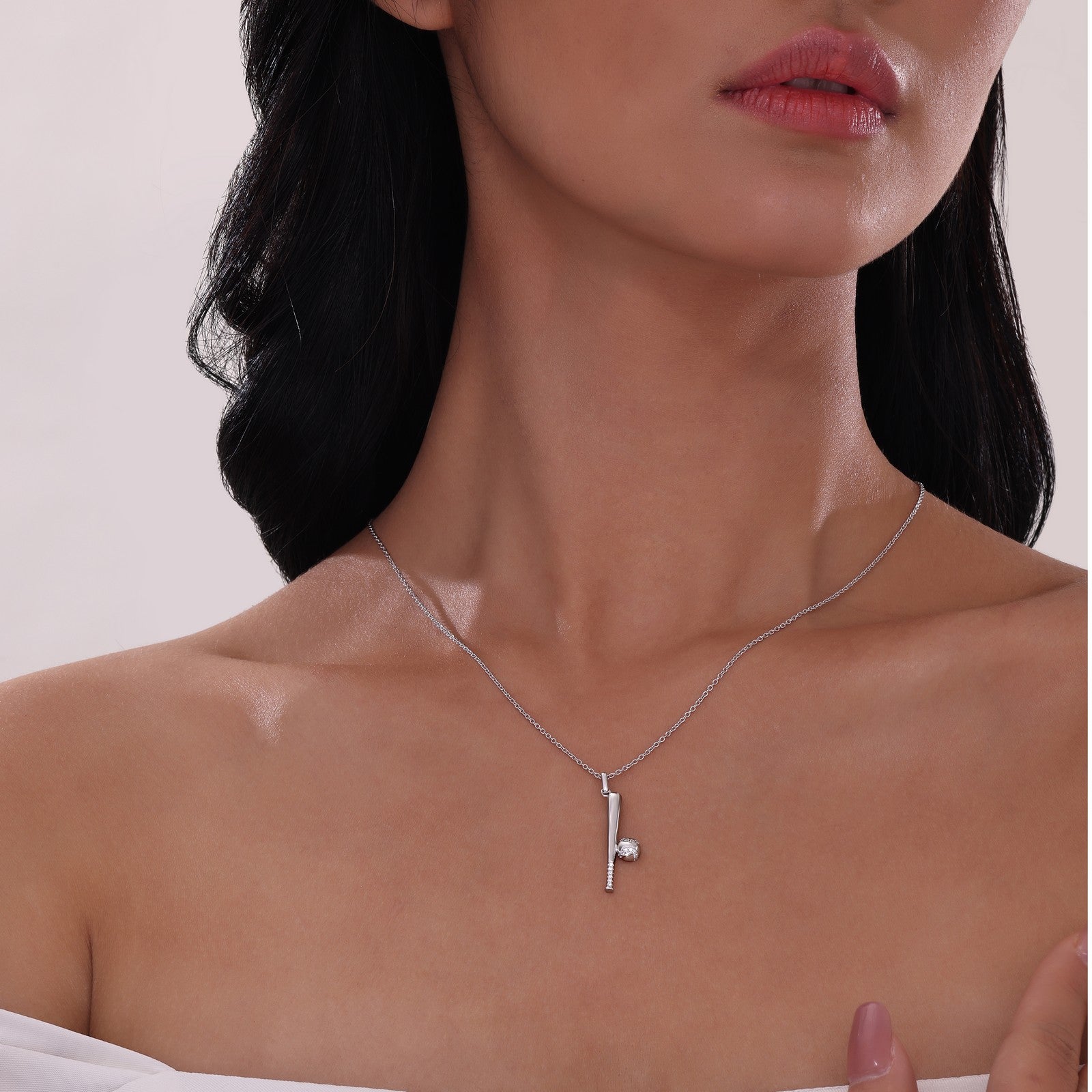 Baseball and Bat Necklace