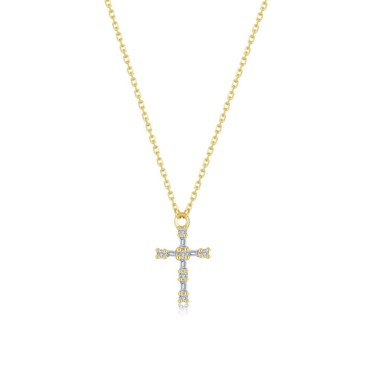 Eden Baguette Cross Necklace