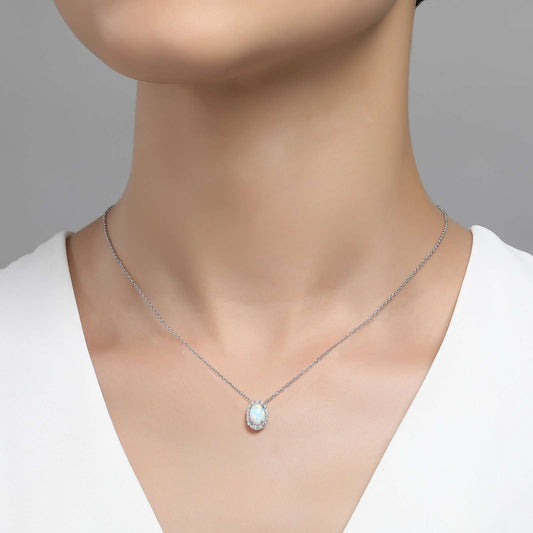 Vintage Inspired Halo Necklace