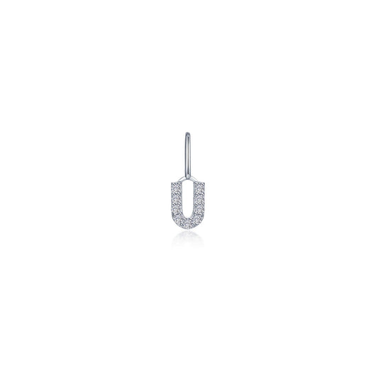 Letter U Charm Pendant