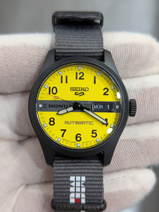 Seiko 5 Sports Field Series MOTOCOMPO Limited Edition Yellow Dial Watch HDB010