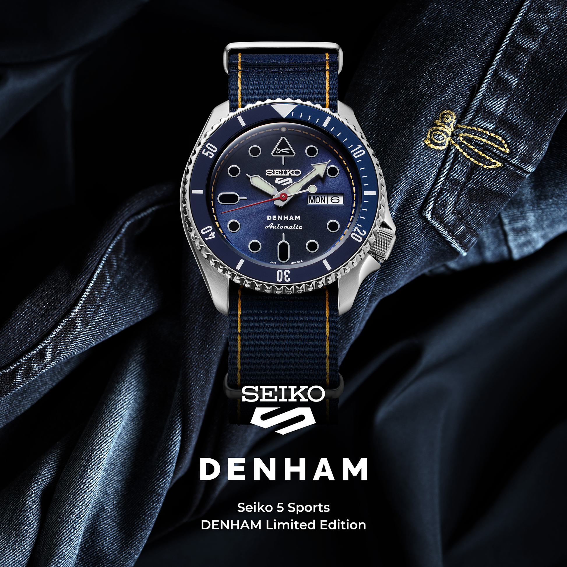 Seiko 5 Sports DENHAM Limited Edition Watch SBSA281