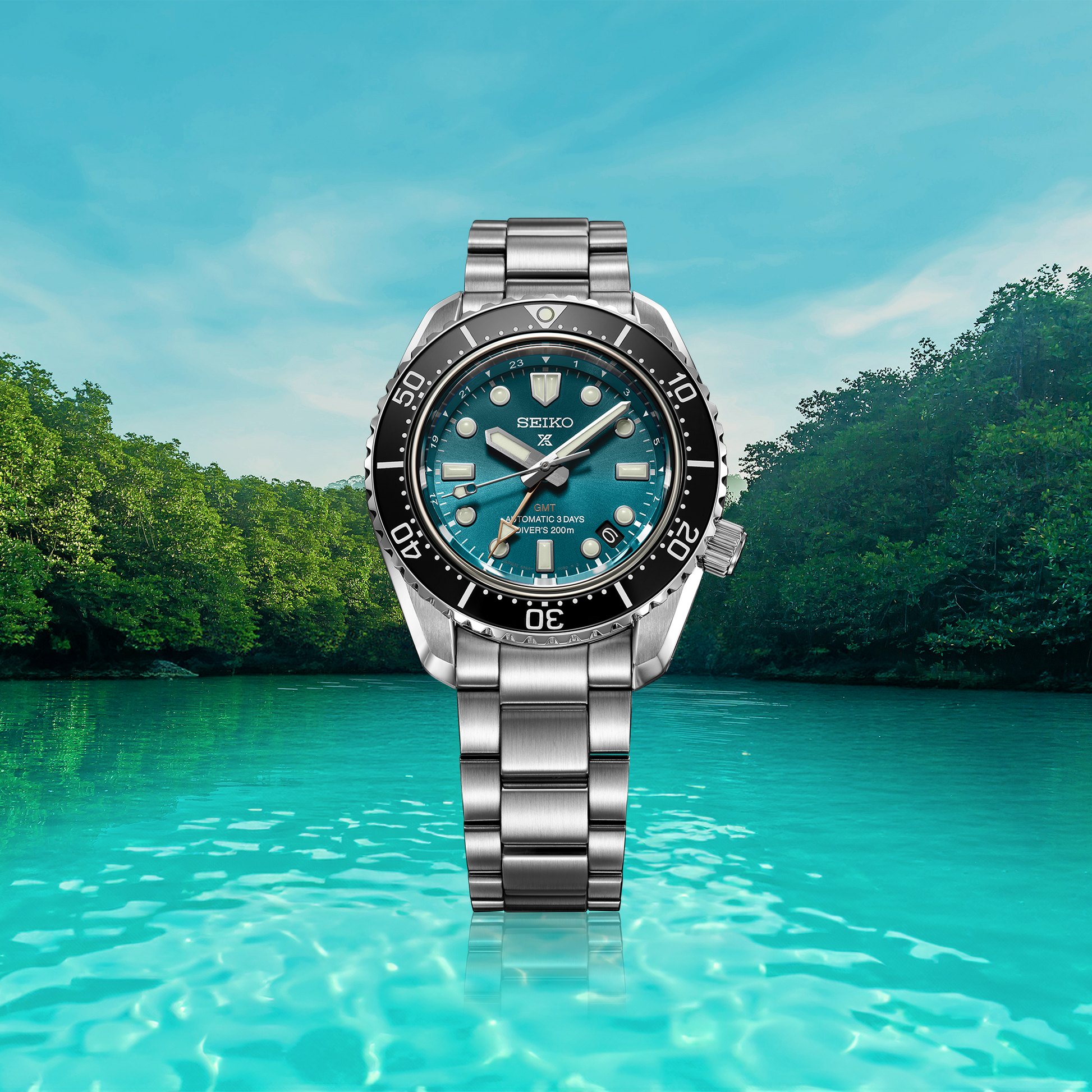 Seiko PROSPEX 1968 HERITAGE DIVER'S GMT U.S. LIMITED EDITION Watch SPB475