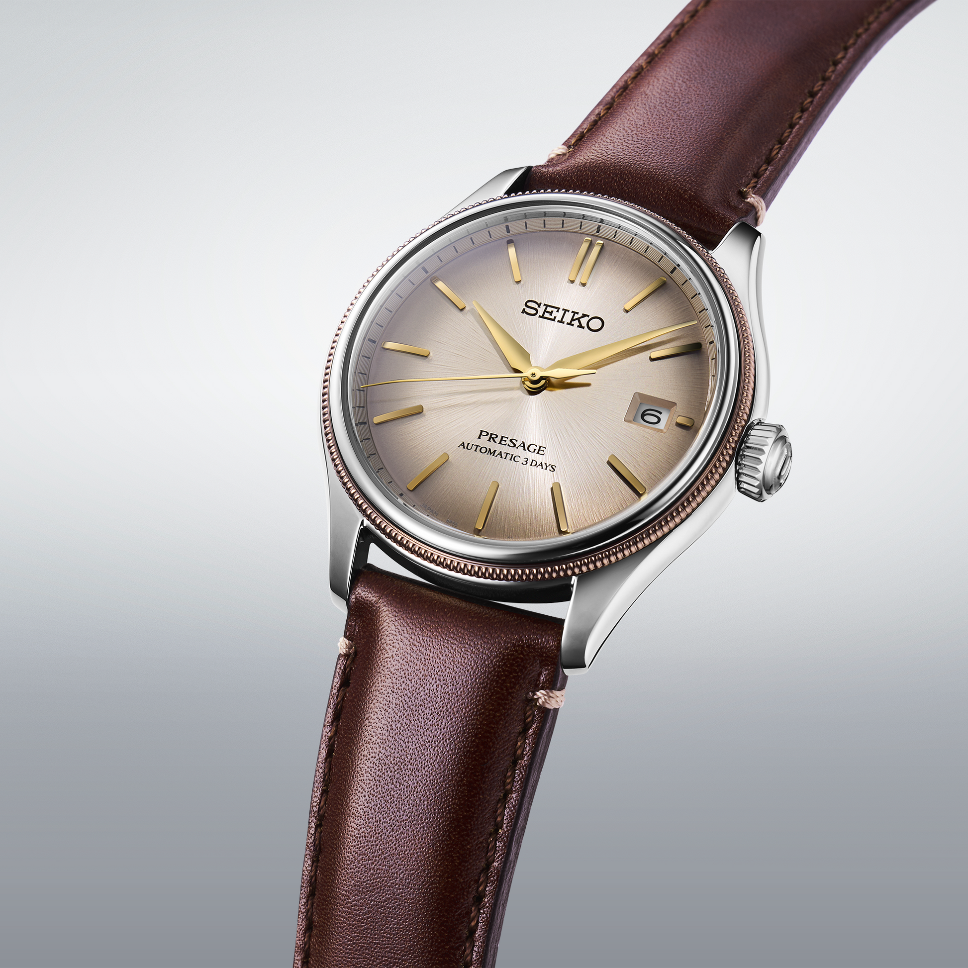 Seiko PRESAGE CLASSIC SERIES UPCYCLED LEATHER STRAP LIMITED EDITION Watch SPB529