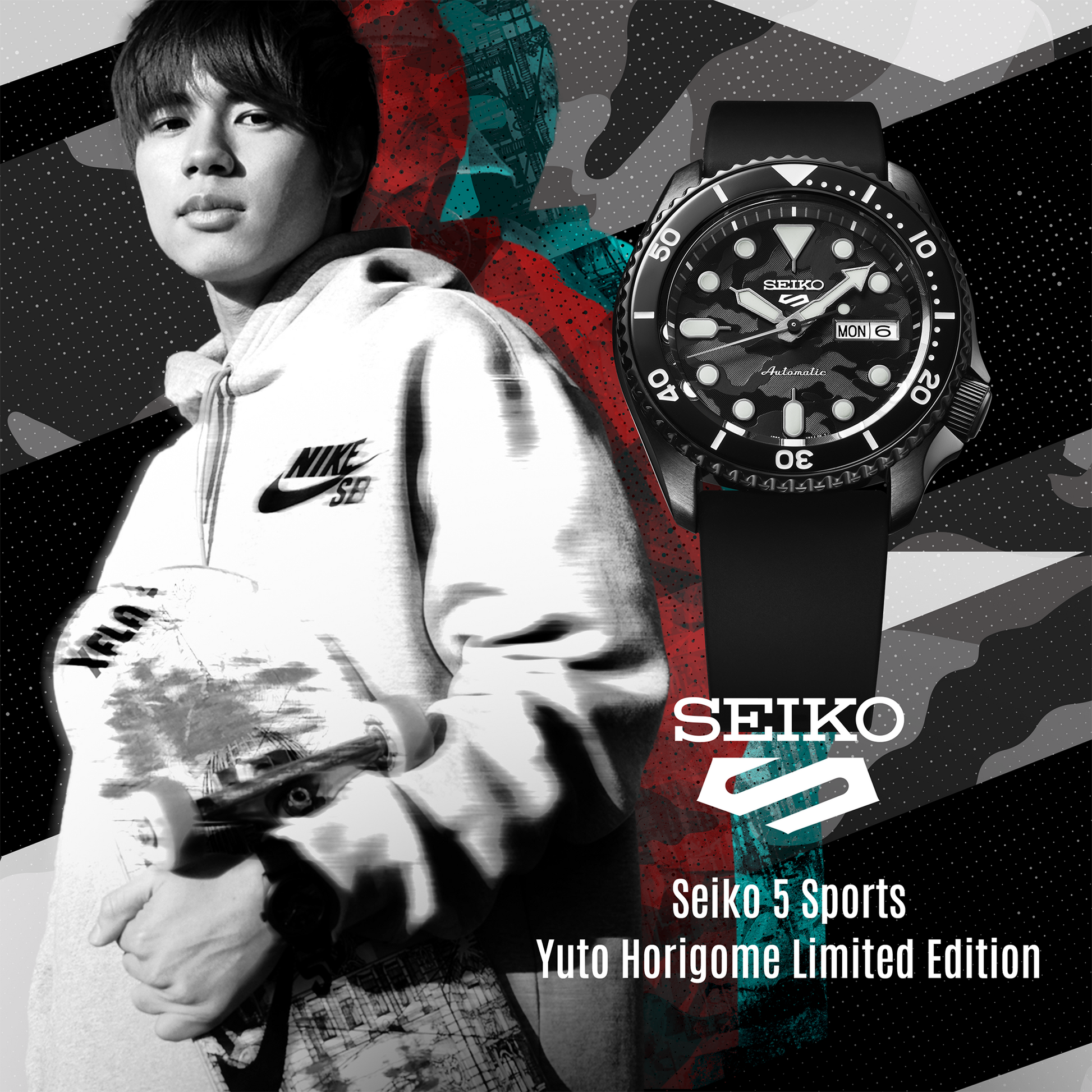 Seiko 5 Sports Yuto Horigome Limited Edition Watch SRPJ39