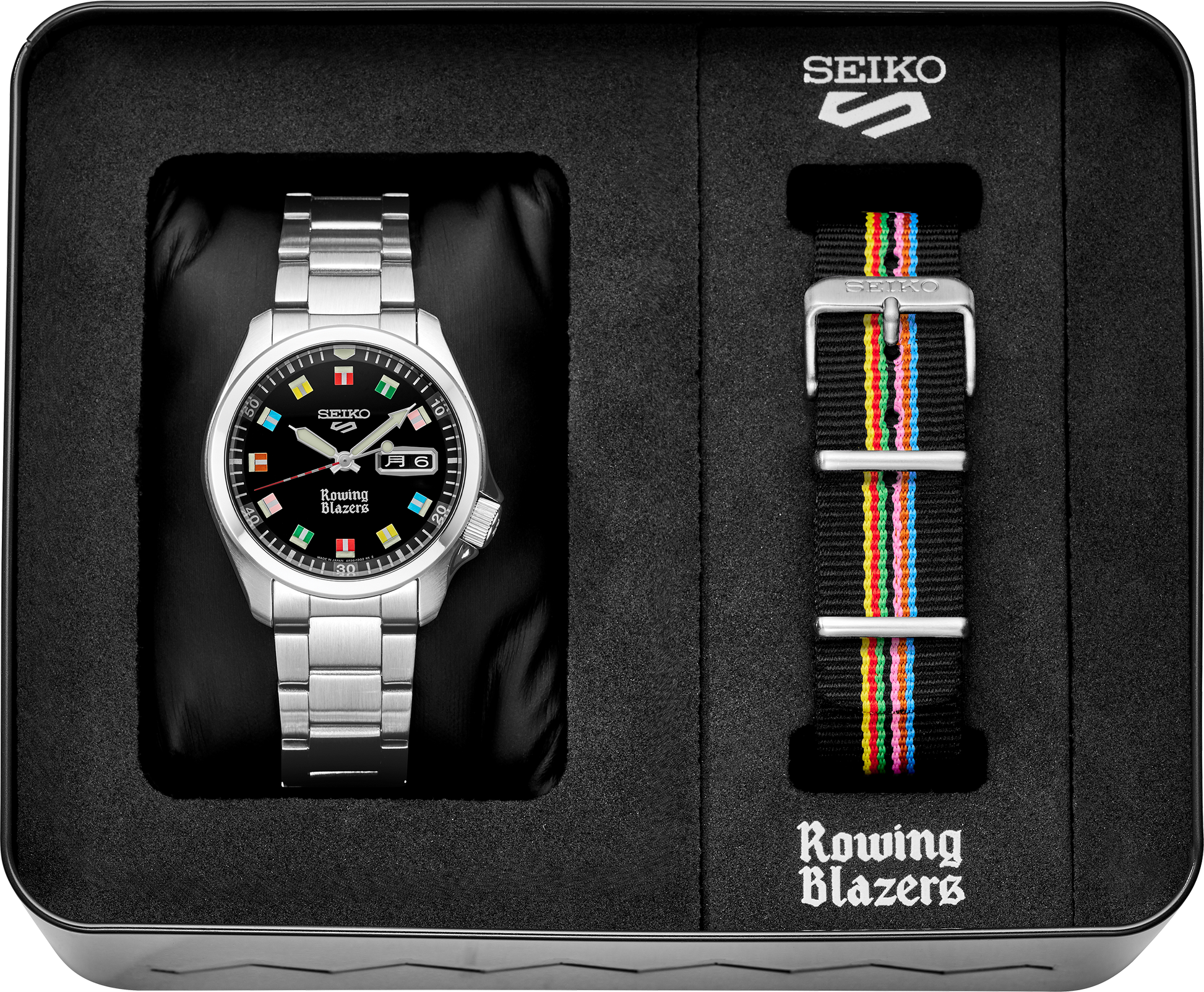 Seiko 5 Sports Rowing Blazers Collaboration Limited Edition Watch SRPJ63