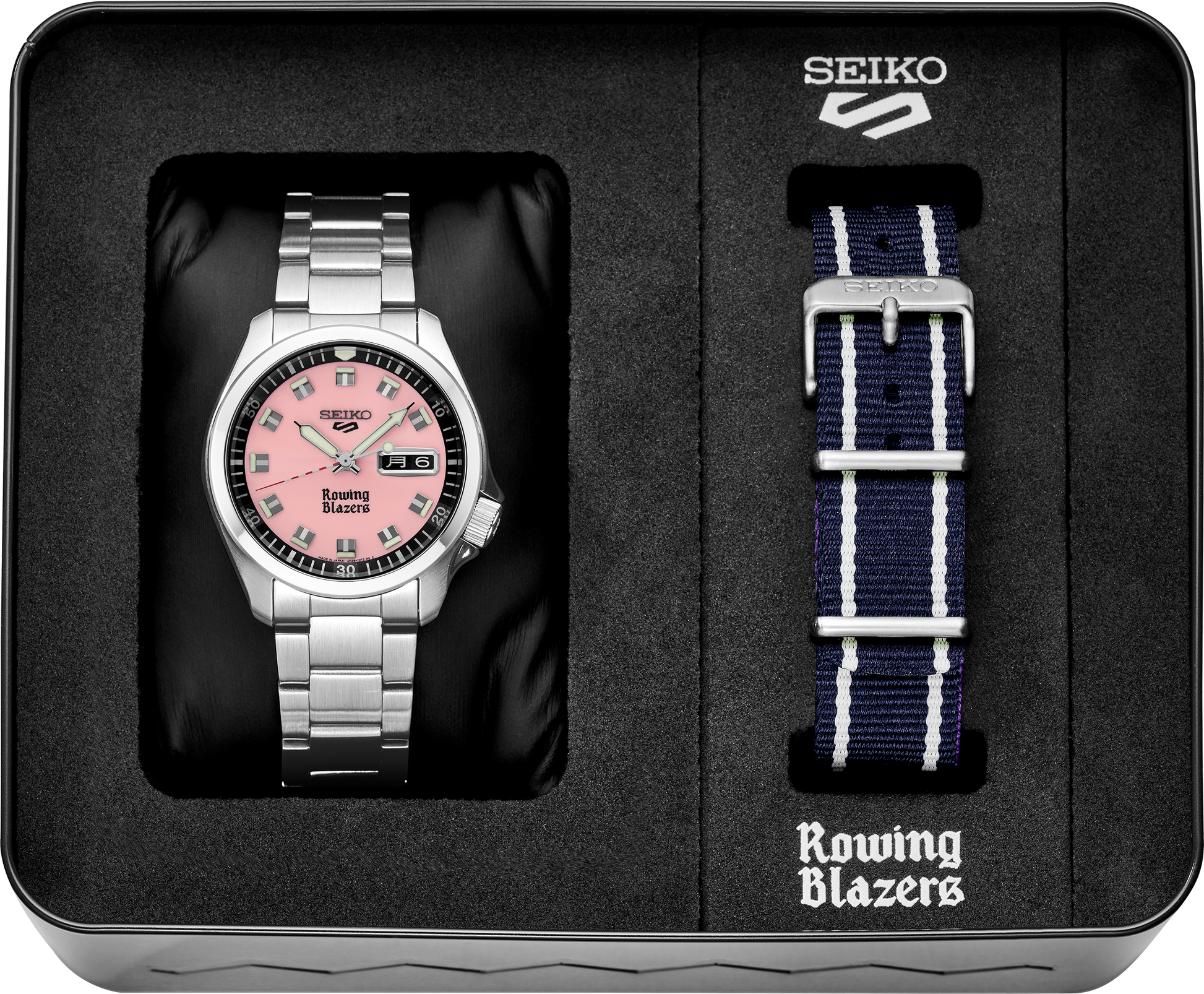 Seiko 5 Sports Rowing Blazers Collaboration Limited Edition Watch SRPJ67