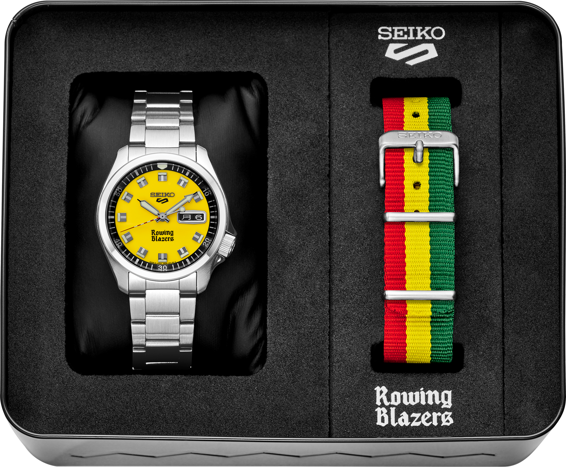 Seiko 5 Sports Rowing Blazers Collaboration Limited Edition Watch SRPJ69