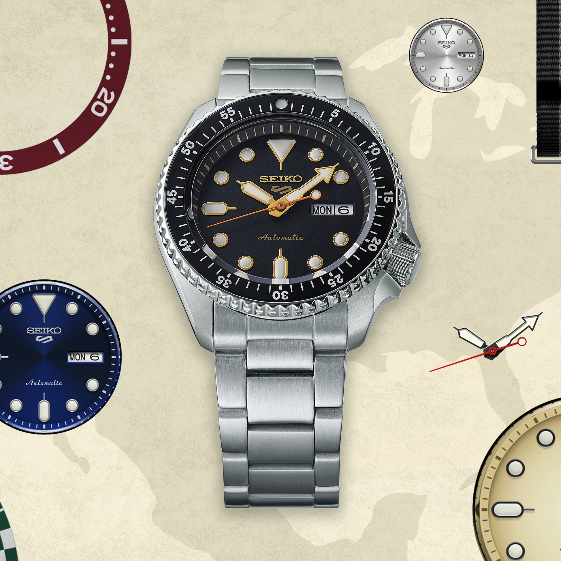 Seiko 5 Sports Customize Campaign Limited Edition Watch SRPK05