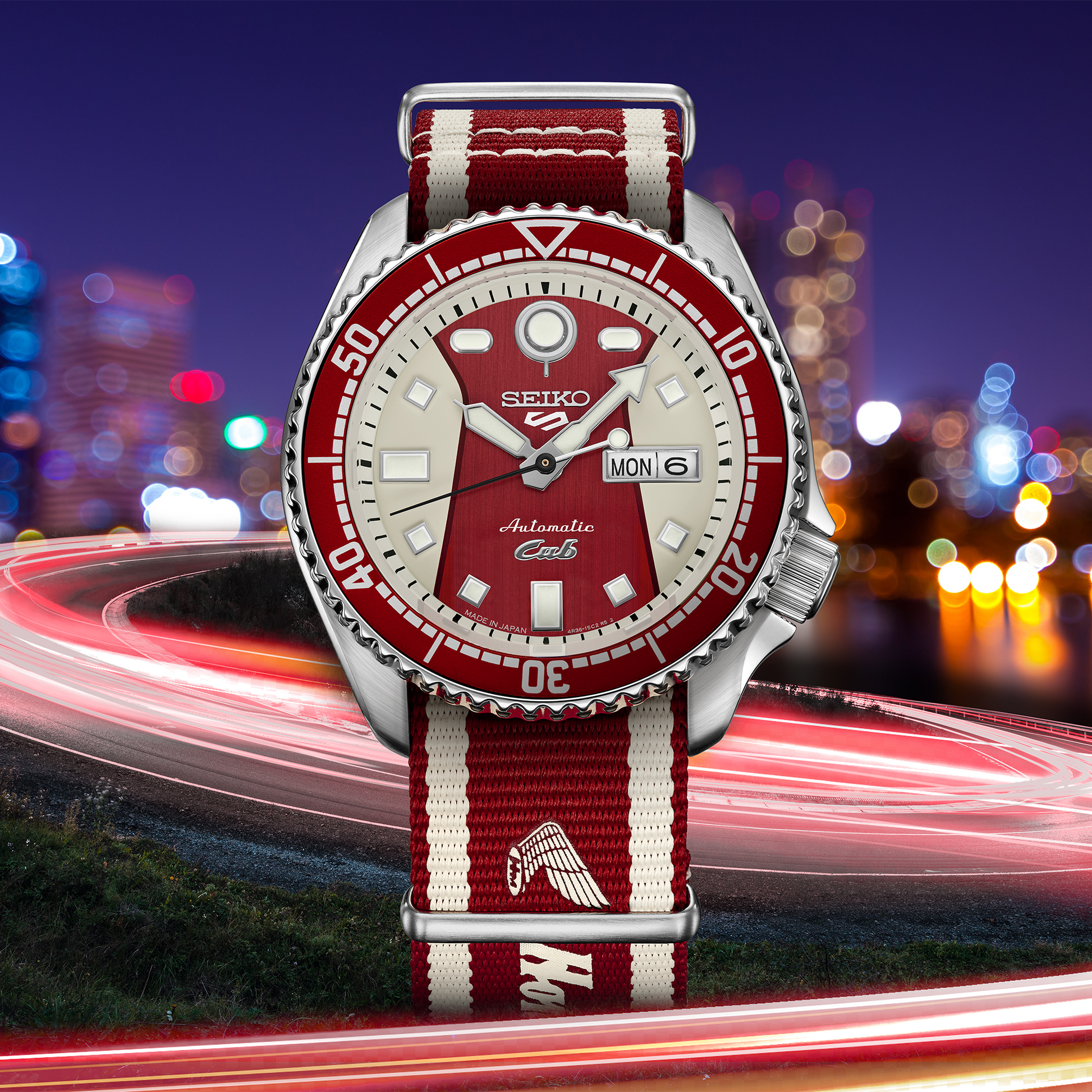 Seiko 5 Sports Honda Super Cub U.S. Limited Edition Watch SRPL23