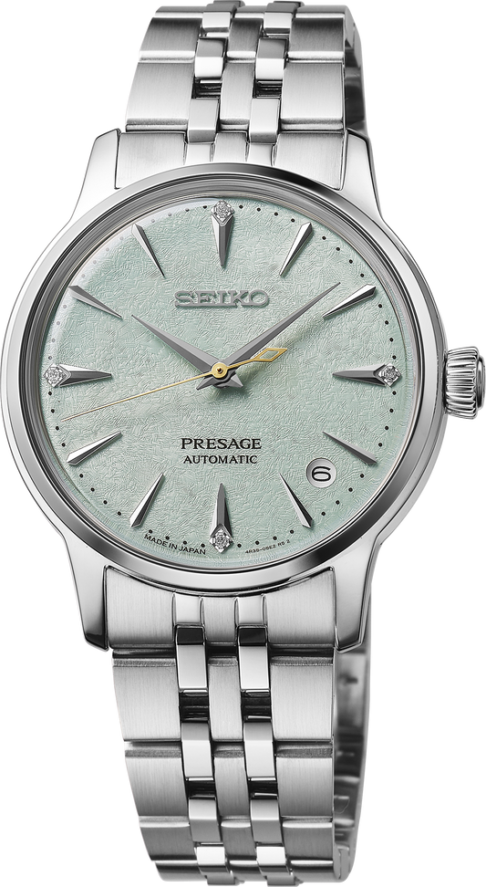 Seiko Presage Light Green Dial Automatic 34mm Ladies' Watch SRPL63